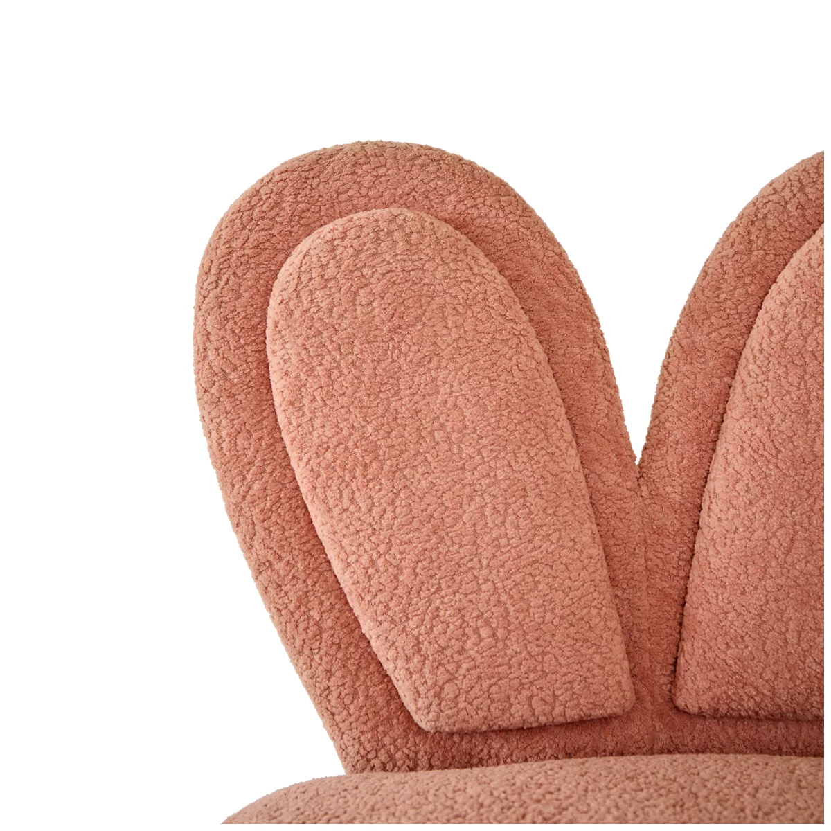 Aesthetik Kids Miffy Macaron Chair Pink Bouclé Kids Accent Chair Bunny Seat