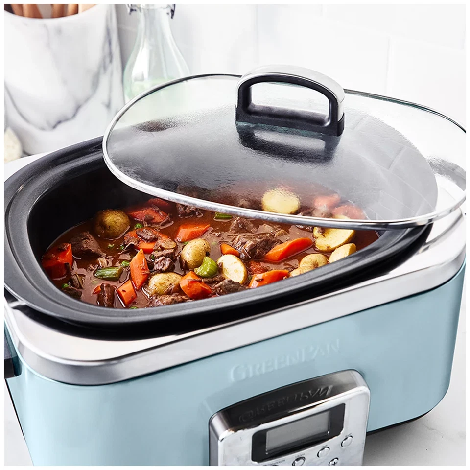 GreenPan 6L Slow Cooker CC005725-003 Blue Haze Home Kitchen Cookware Free Shipping