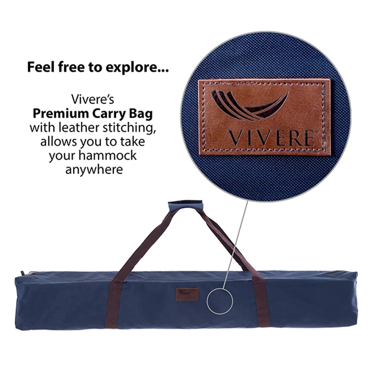 Vivere Cotton Double Hammock with Steel Stand Blue Lagoon 204kg