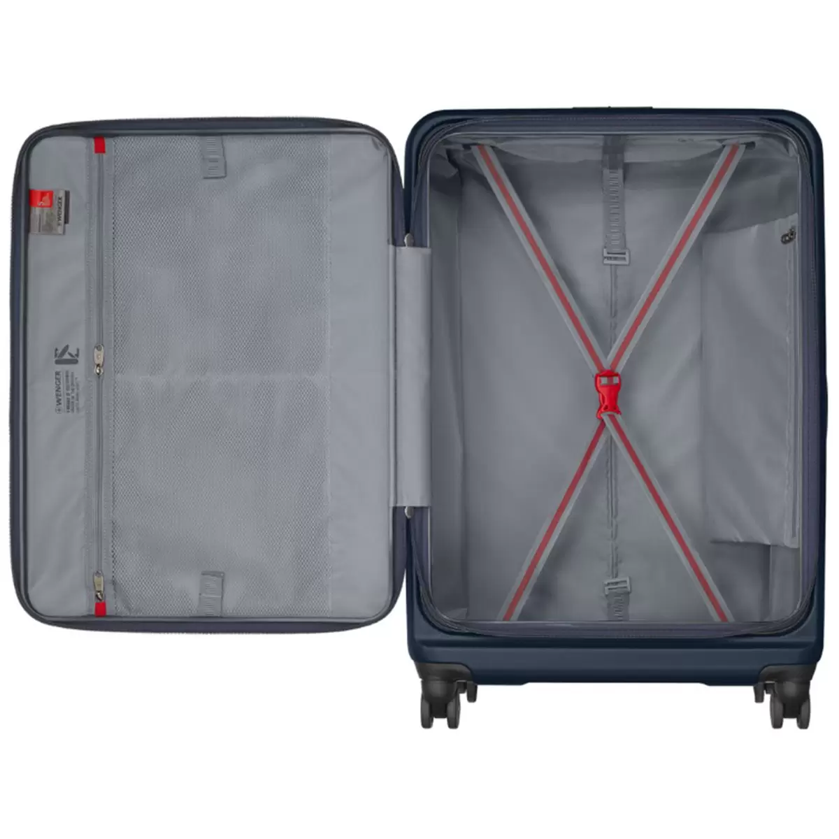 Wenger Skyon 2 Piece Hardside Luggage Set TSA Lock USB Expandable Navy Blue