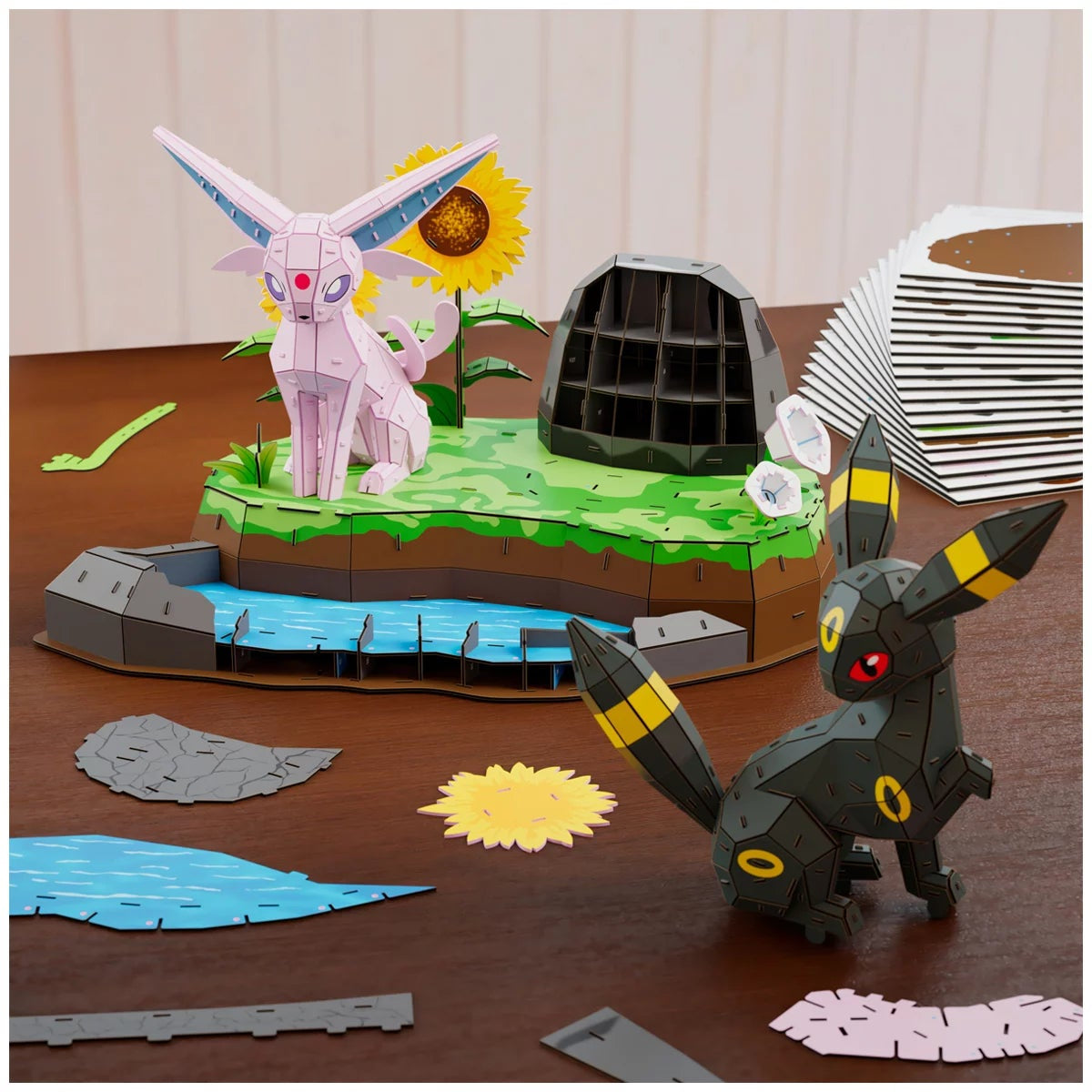 4D Build Pokémon Espeon & Umbreon 3D Puzzle Model Kit Official