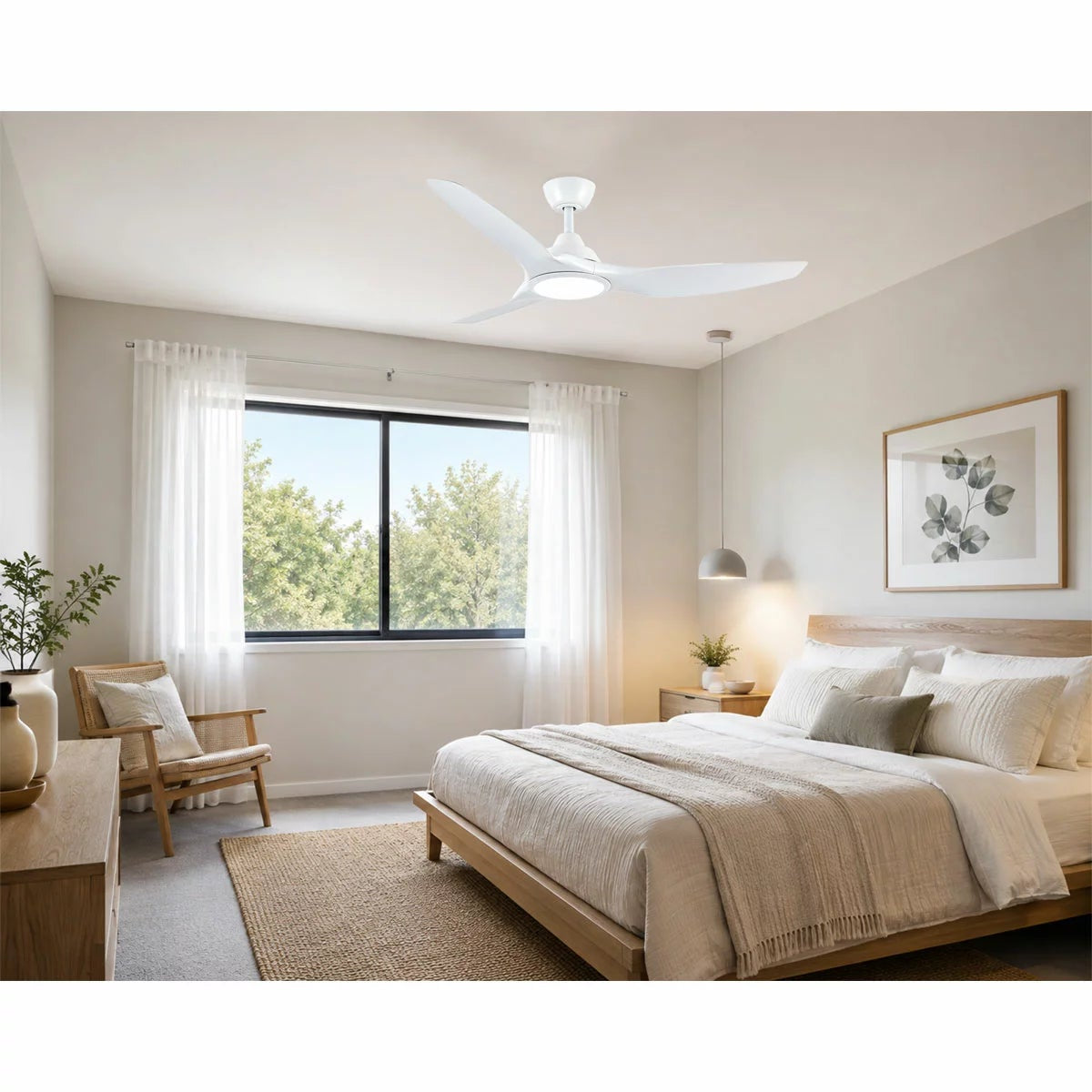 Martec 52 Inch Smart DC Ceiling Fan with WiFi Remote and Dimmable LED 3 Blade