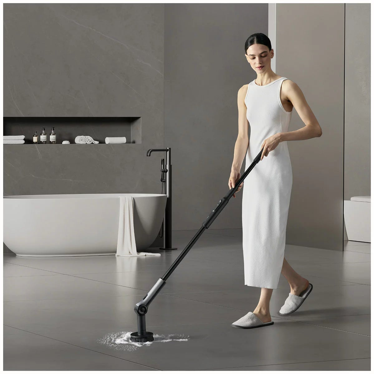 HOTO QWQJA08 Cordless Spin Scrubber 3.5Nm Torque Extendable Handle Waterproof