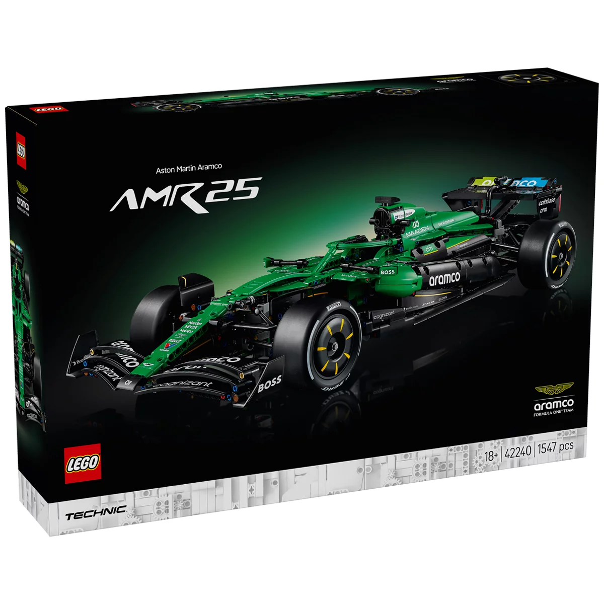 LEGO Technic Aston Martin Aramco AMR25 F1 Car 42240 1547 Pieces