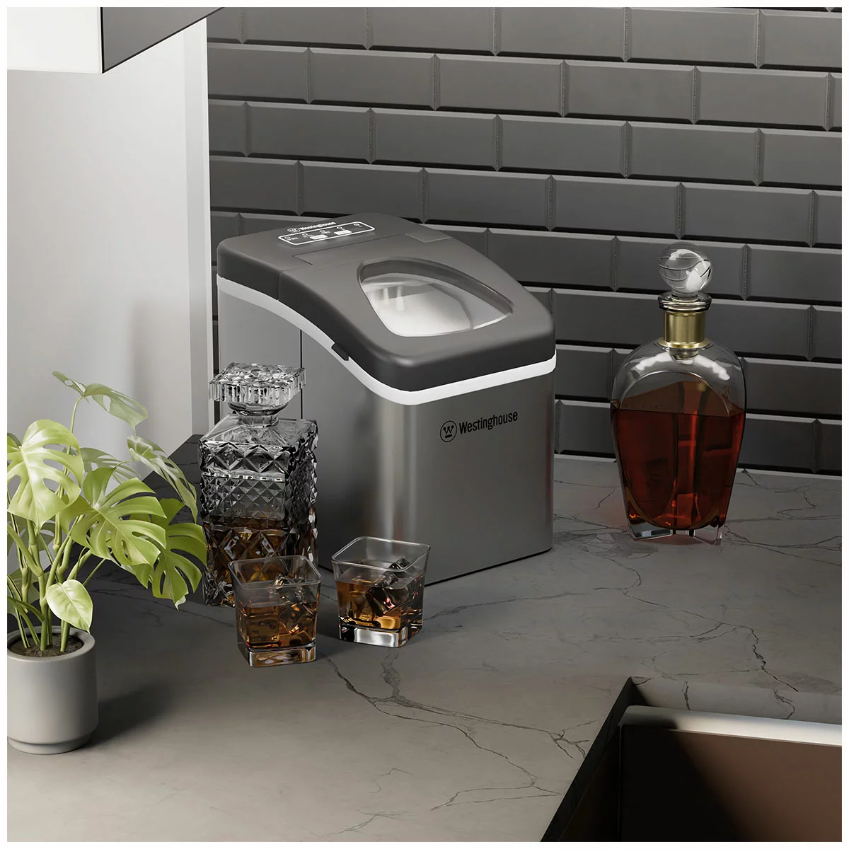 Westinghouse 1.3L Portable Ice Maker WHIM01SS Produce Capacity 12kg Daily