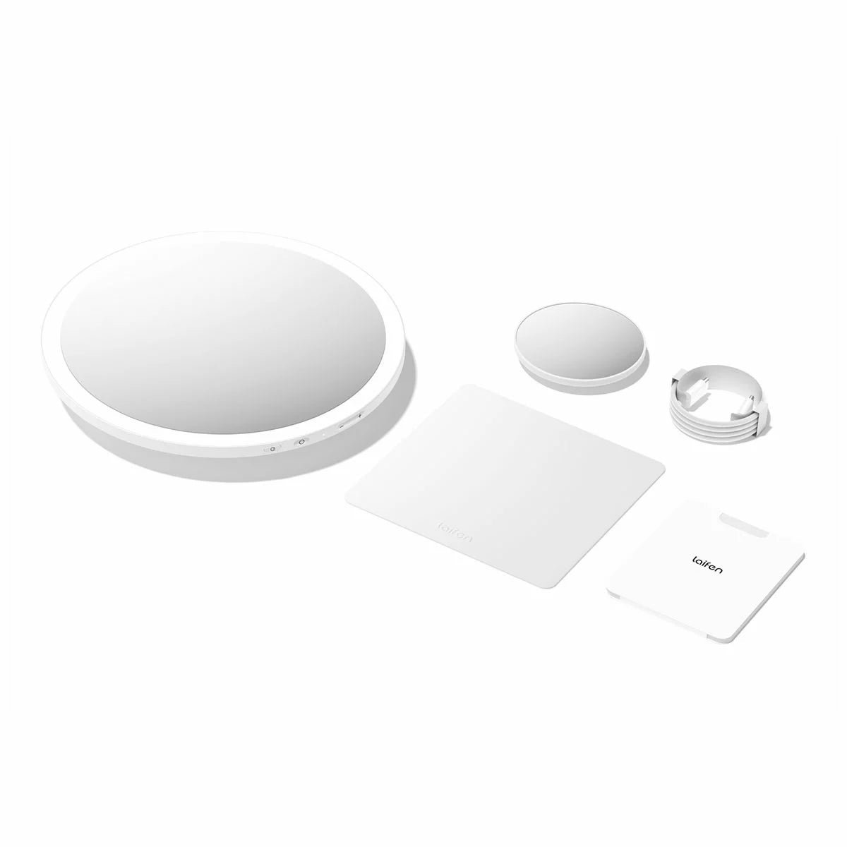 Laifen Glowy LED Vanity Mirror 5x Magnifying Mini Mirror Rechargeable White