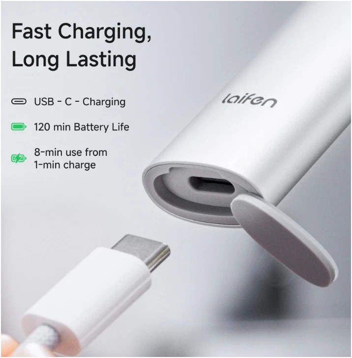 Laifen T1 Pro 1-Blade Electric Shaver Blue 12000 CPM Waterproof USB-C Trimmer