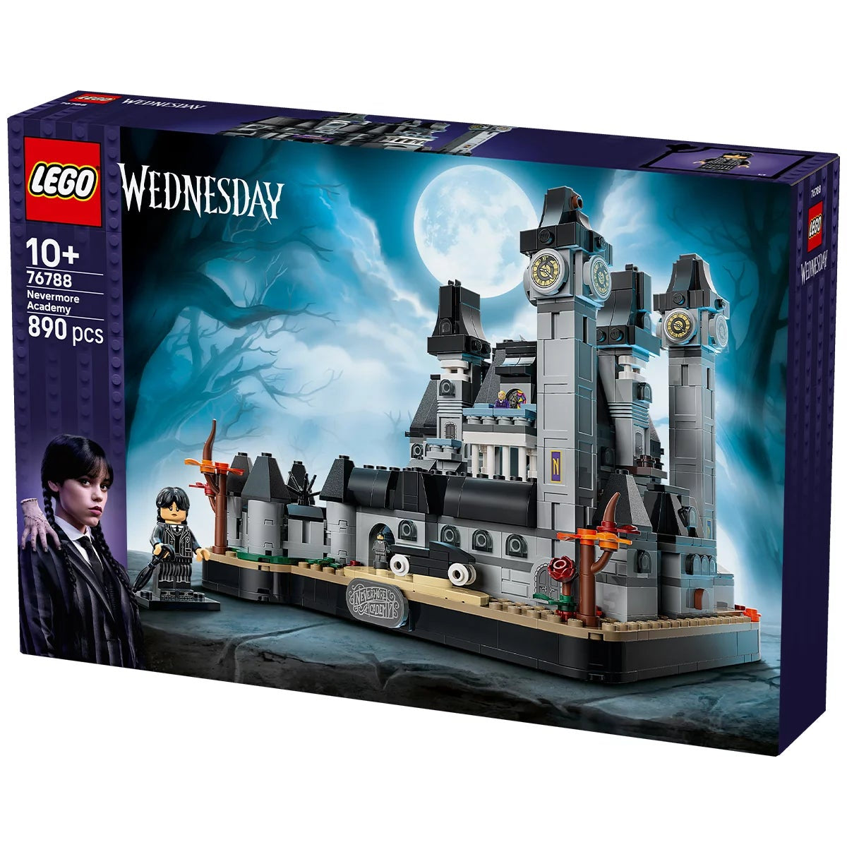 LEGO Nevermore Academy Wednesday Addams Collectible Model 890 Piece Set