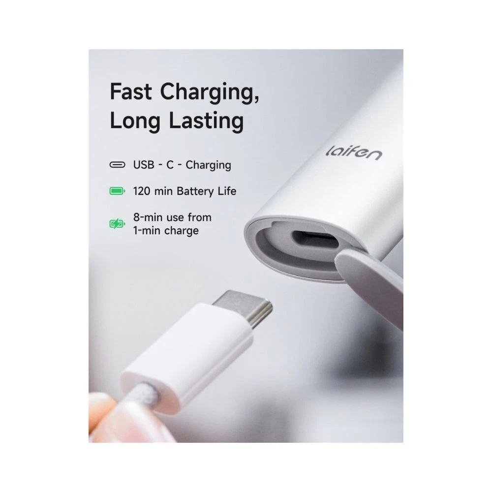 Laifen T1 Pro 1-Blade Electric Shaver Silver 12000 CPM Waterproof USB-C Trimmer
