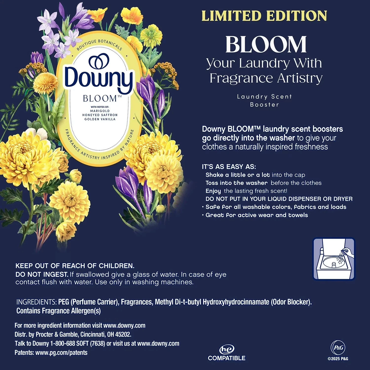 Downy Bloom Scent Booster Beads 745g Premium Laundry Freshener for Clothes