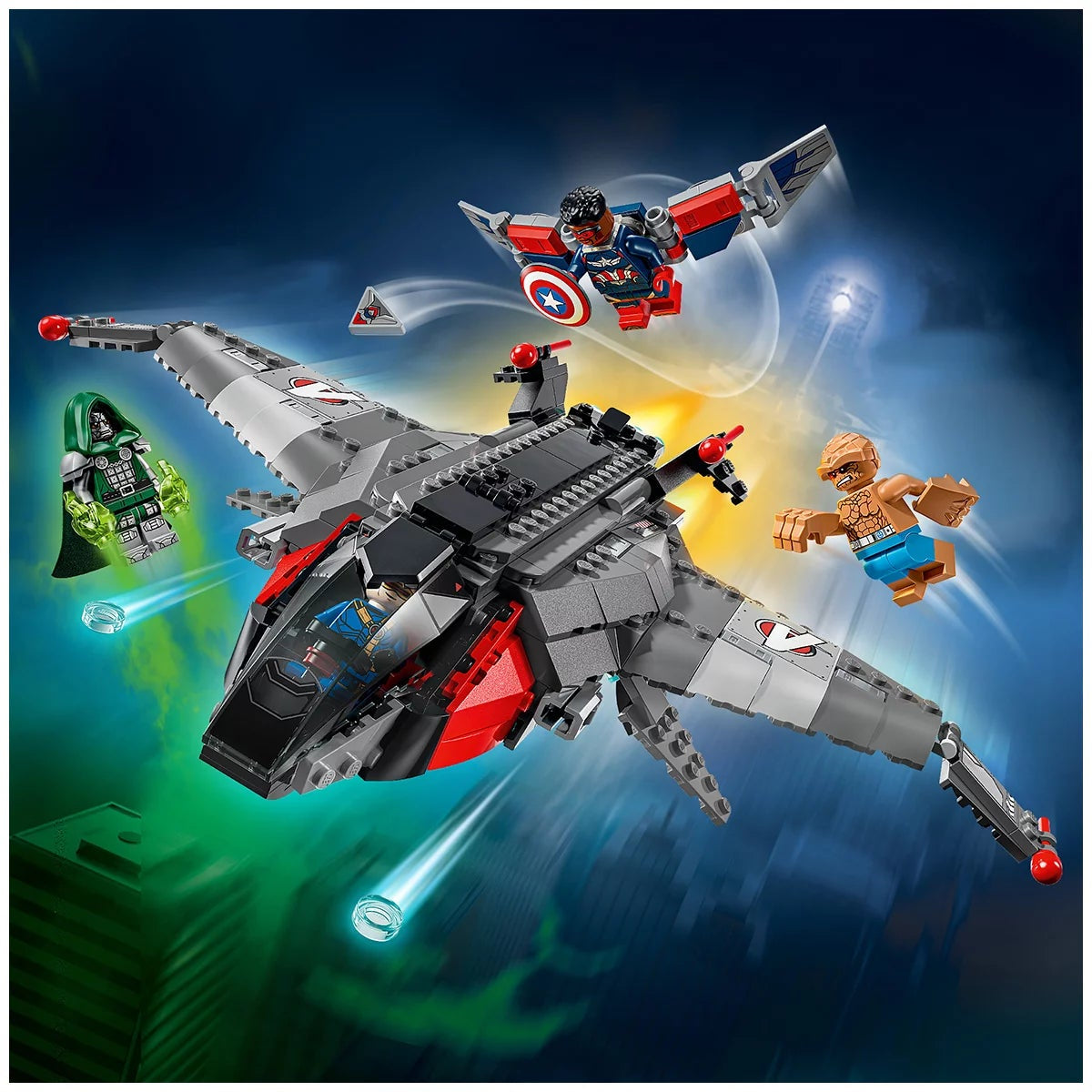 LEGO Marvel Avengers Doomsday Quinjet 76347 Building Set 433 Pieces 4 Minifigure