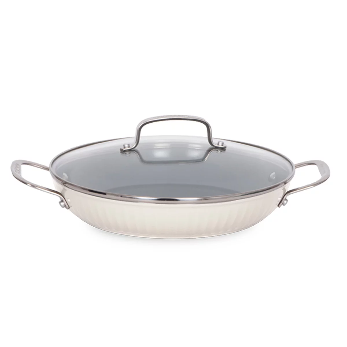 Cuisinart Non Stick Cookware 12 Piece Set White Induction Dishwasher Safe