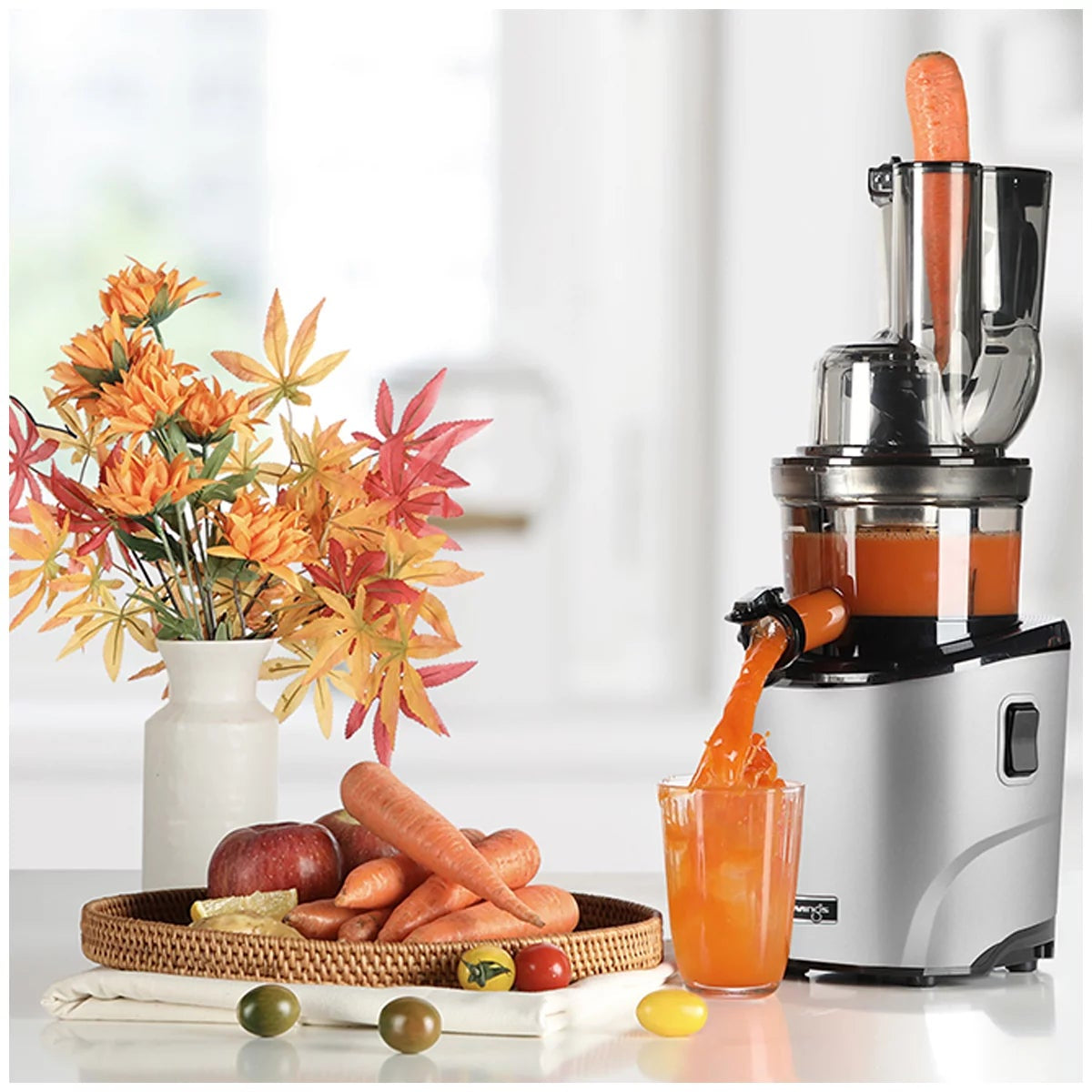 Kuvings REVO830 Cold Press Juicer Silver 200W 50RPM Dual Chute Slow Juicer