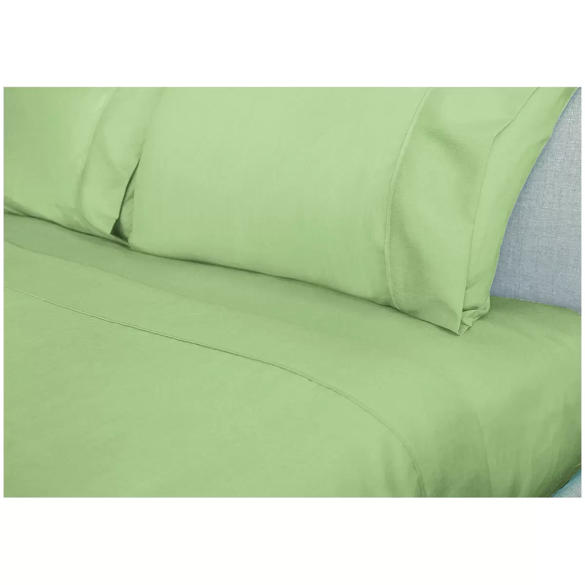 Ramesses 2000 Thread Count Bamboo Single Sheet Set Avocado Soft Cooling