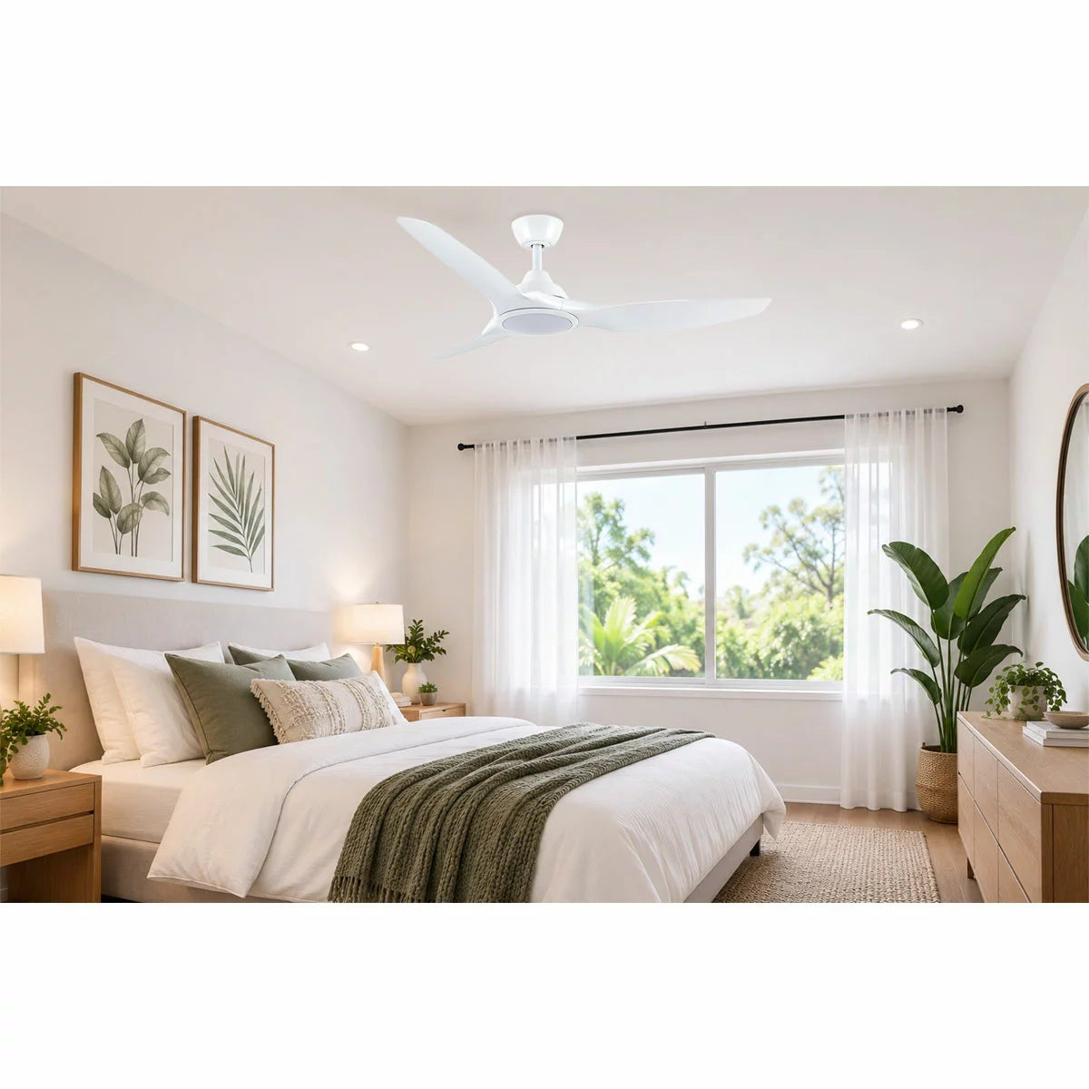 Martec 52 Inch Smart DC Ceiling Fan with WiFi Remote and Dimmable LED 3 Blade