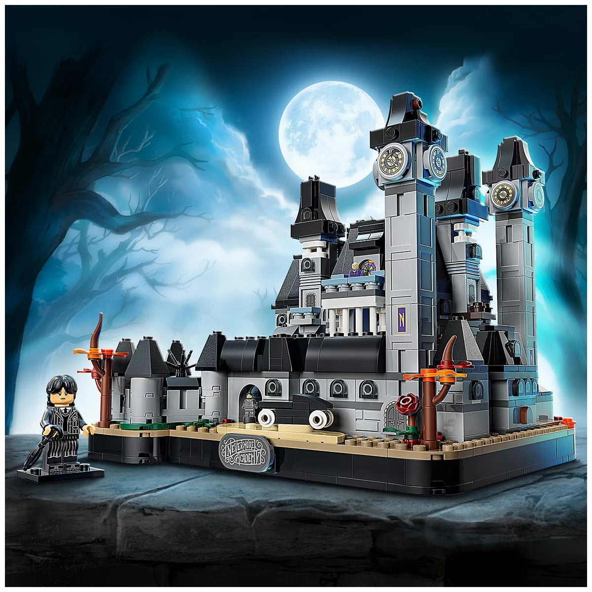 LEGO Nevermore Academy Wednesday Addams Collectible Model 890 Piece Set