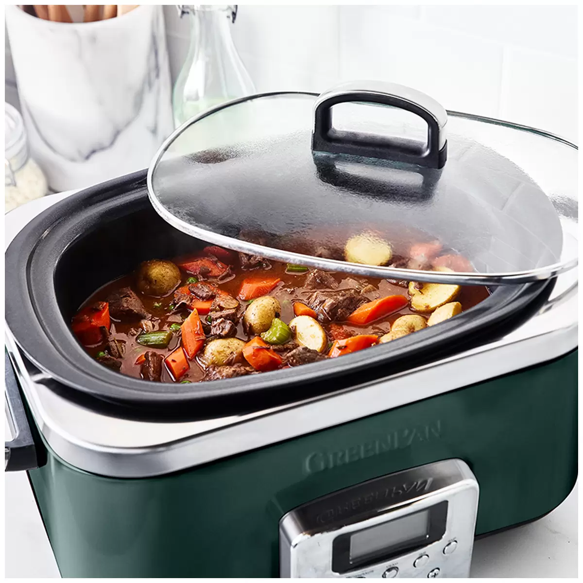 GreenPan 6L Slow Cooker CC009380-001 Pine Green Home Kitchen Cookware Free Shipping