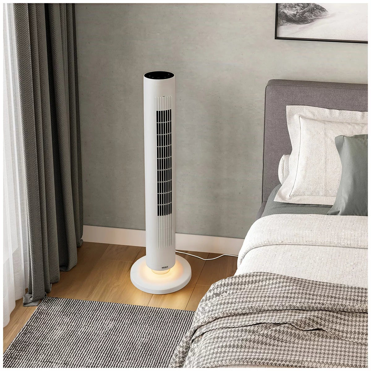 Seville EHF10145 DC Breeze Tower Fan Quiet Oscillating Electric Cooling