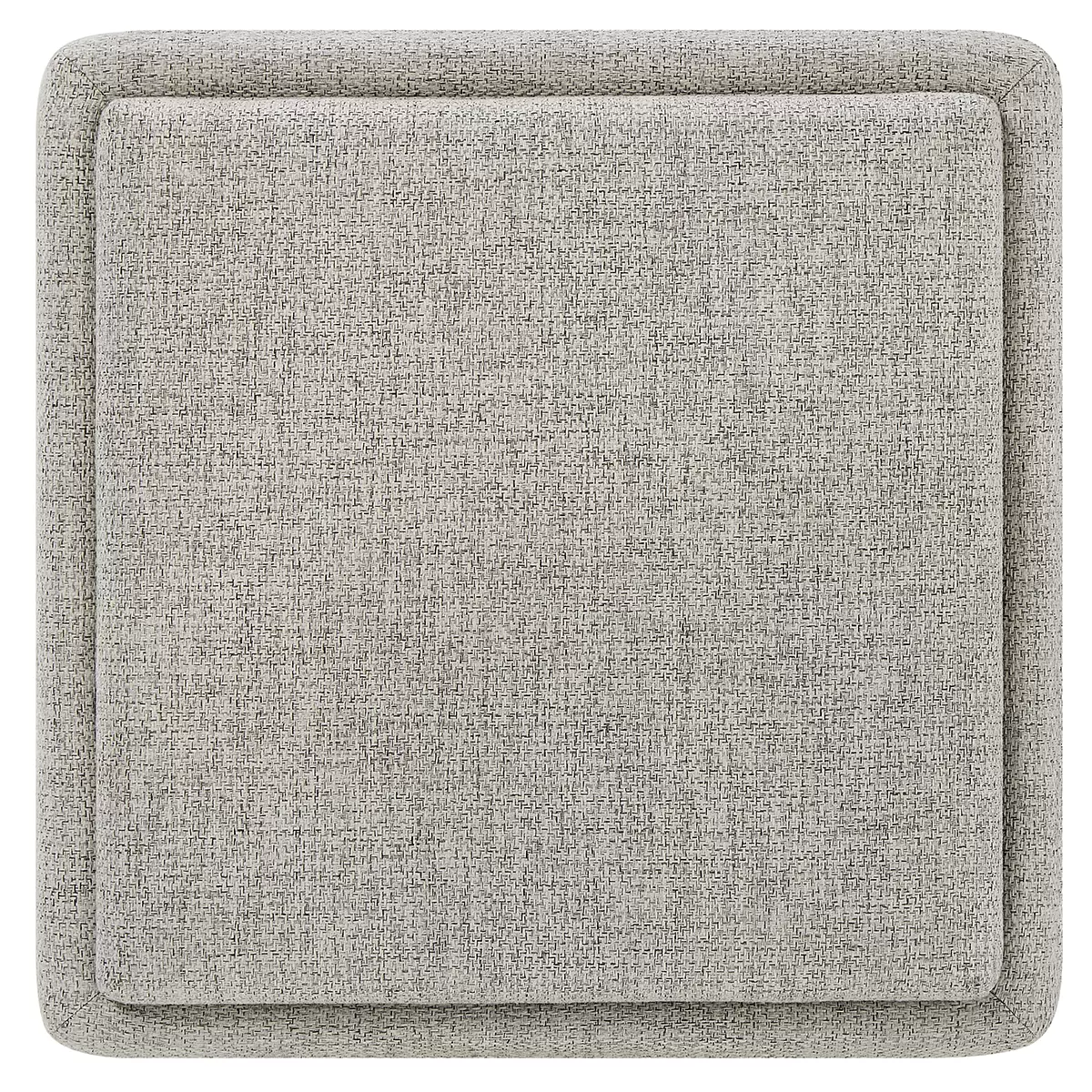 Thomasville Fabric Storage Ottoman Grey Footstool Wooden Tray Hidden Storage