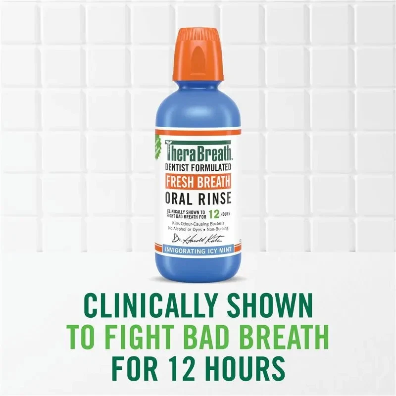 TheraBreath Fresh Breath Mouthwash Icy Mint 2 Litre Value Pack