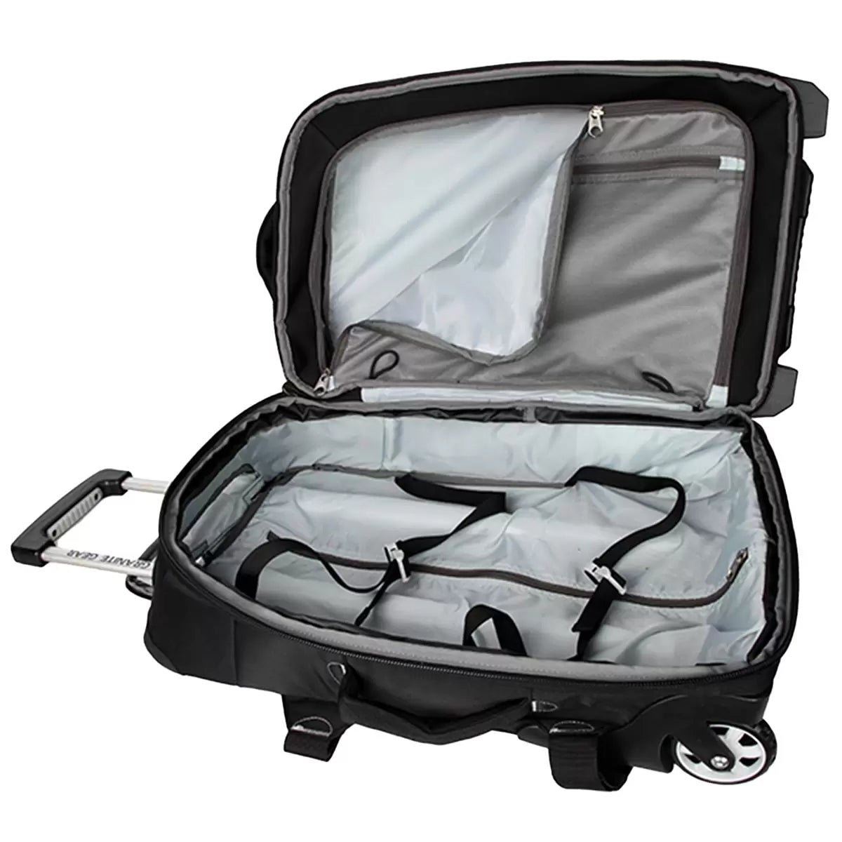 Granite Gear 53L Wheeled Carry On Duffle Bag Black Rolling Travel Luggage