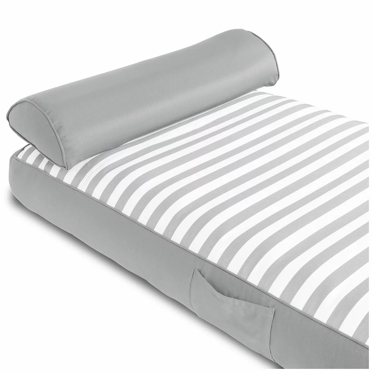 Spire Paradisus Inflatable Pool Lounge Grey Stripe Olefin 200kg Capacity