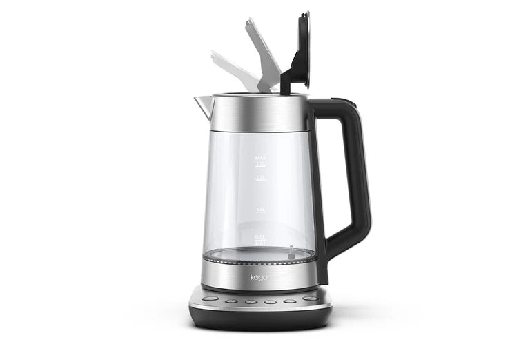 Kogan 1.7L Double Wall Glass Kettle (Stainless Steel)
