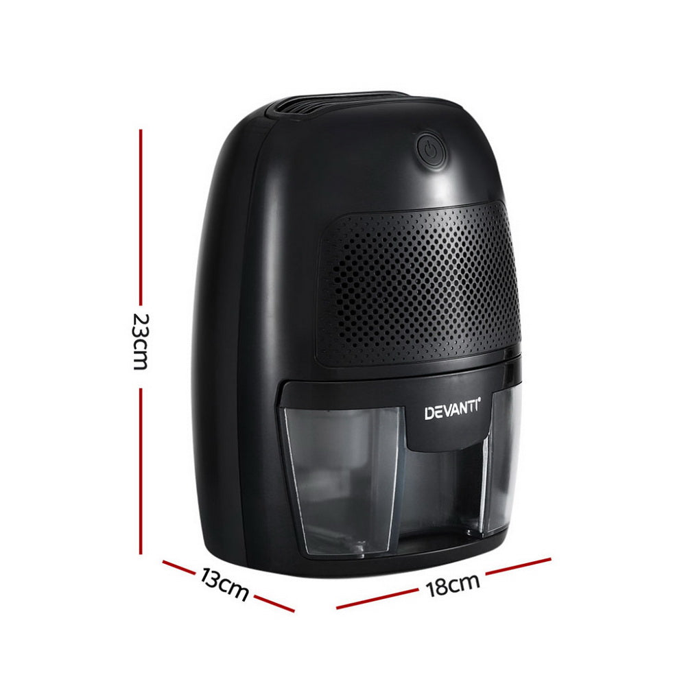 Devanti Dehumidifier 600ML Air Purifier Black