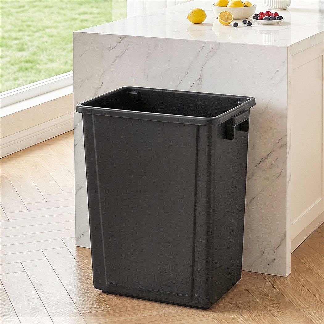 Cefito 35L Rubbish Bin Waste Dustbin Open Top Trash Can Kitchen Office Dark Grey