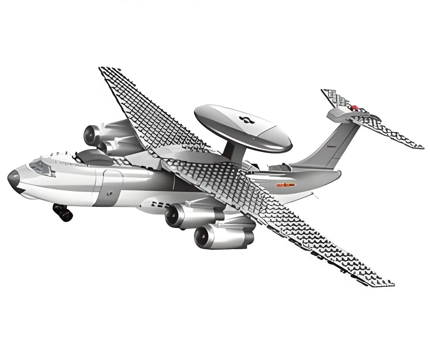 Christmas gift KJ2000 Airborne Early Warning Aircraft Building Blocks Set, 199 Pieces Military Model Kit for Kids Aged 6+ & Enthusiasts（KJ2000 early warning aircraft）