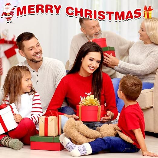 4 Pairs Christmas Socks, Crazy Holiday Hand Holding Socks Funny Christmas Stocking Stuffers