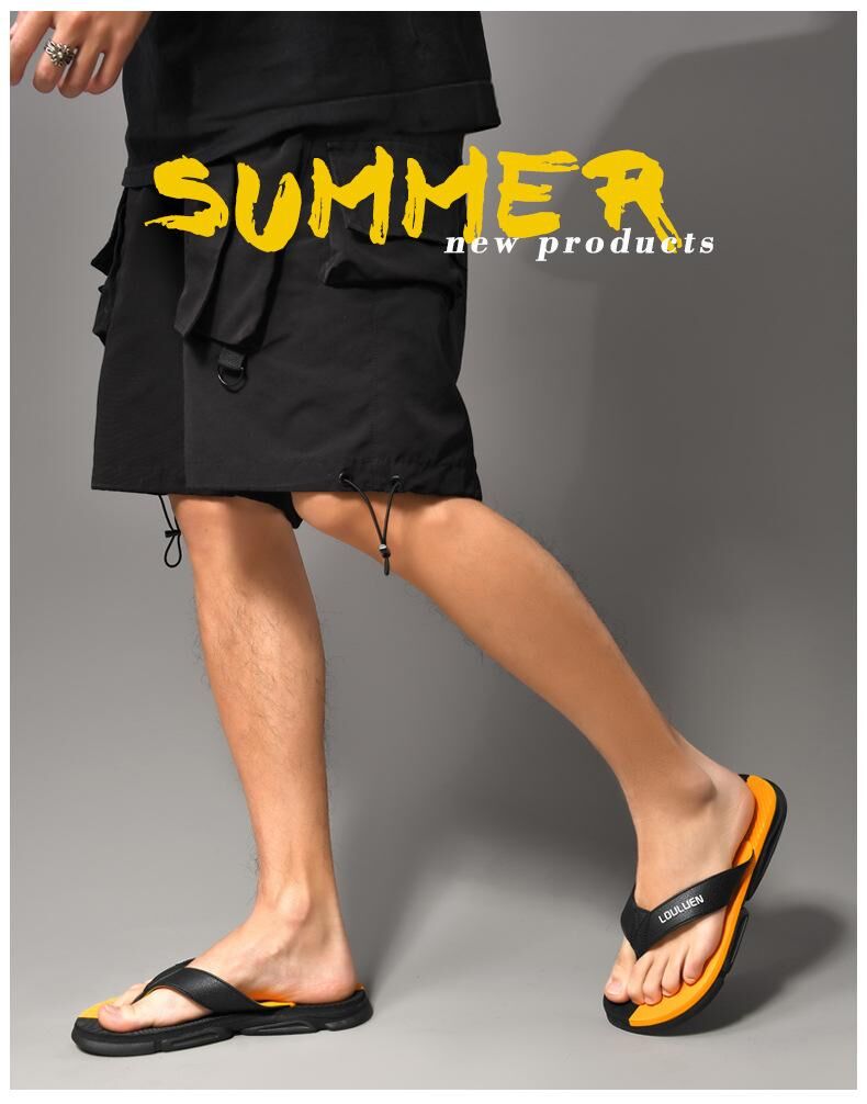 Men's Flip Flops with EVA-PVC Dual Sole,Green for Comfort & Slip-Resistance(40)