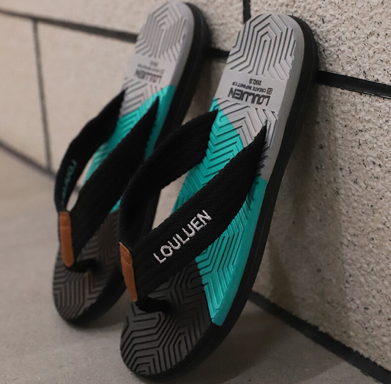 Men's Flip Flops with EVA-PVC Dual Sole, Black for Comfort & Style for Summer Beach & Daily Wear(43)