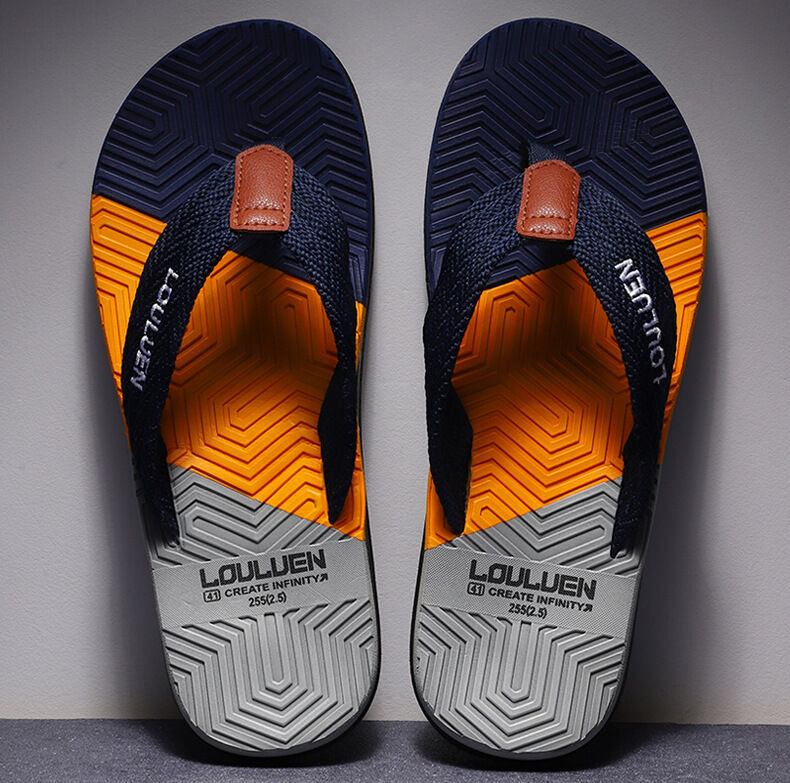 Men's Flip Flops with EVA-PVC Dual Sole, Blue for Comfort & Style for Summer Beach & Daily Wear(40)