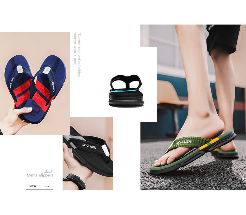 Men's Flip Flops: 4 Colors, EVA-PVC Blend, Comfort & Style for Summer Beach & Daily Wear(Black-gray-41)