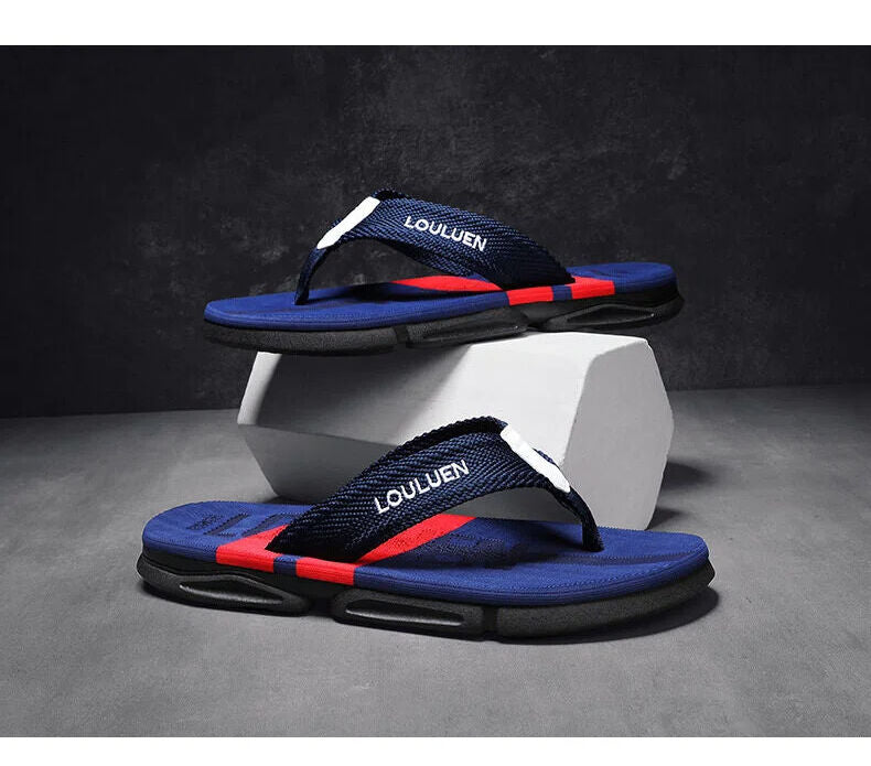 Men's Flip Flops: 4 Colors, EVA-PVC Blend, Comfort & Style for Summer Beach & Daily Wear(Blue-41)