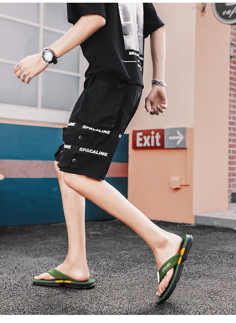 Men's Flip Flops: 4 Colors, EVA-PVC Blend, Comfort & Style for Summer Beach & Daily Wear(Green-39)