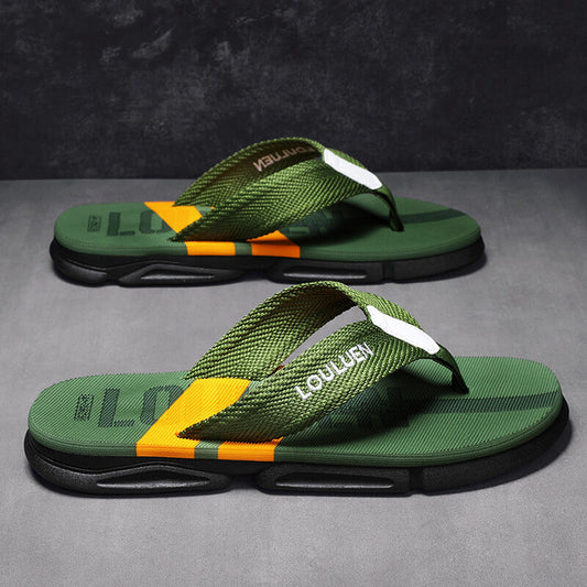 Men's Flip Flops: 4 Colors, EVA-PVC Blend, Comfort & Style for Summer Beach & Daily Wear(Green-42)