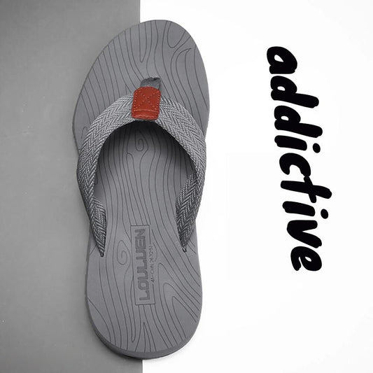 Men's Outdoor Non-Slip Flip Flops, 6 Colors EVA Lightweight Thick-Sole Beach Sandals for Casual & Sports(gray-41)