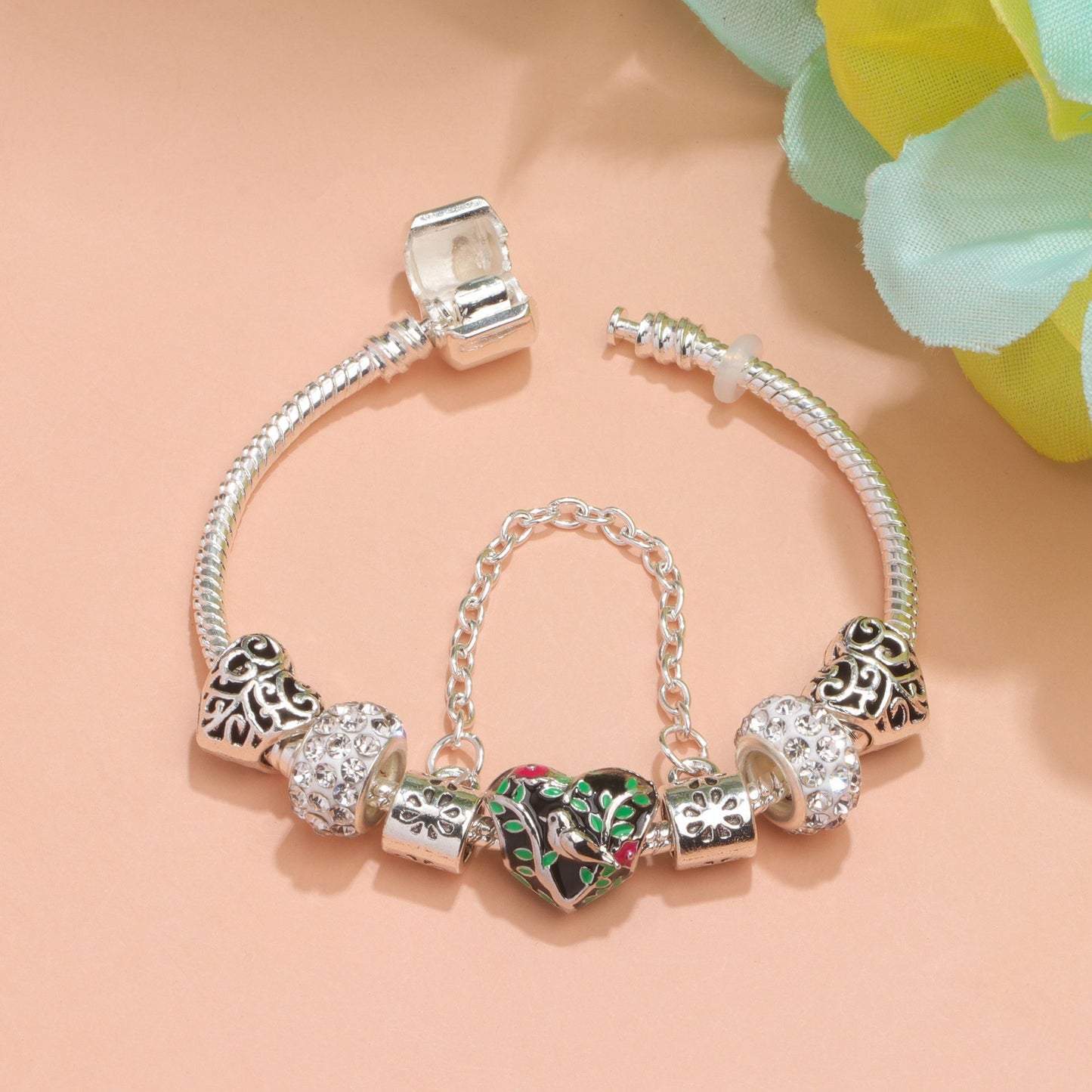 Love Bird Drip Oil Bracelet(17cm)
