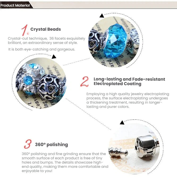 Vintage Crystal Zircon Beaded Bracelet with Hollow LOVE Alloy Pendant, Adjustable Snake Chain Bracelet(17cm+5cm)