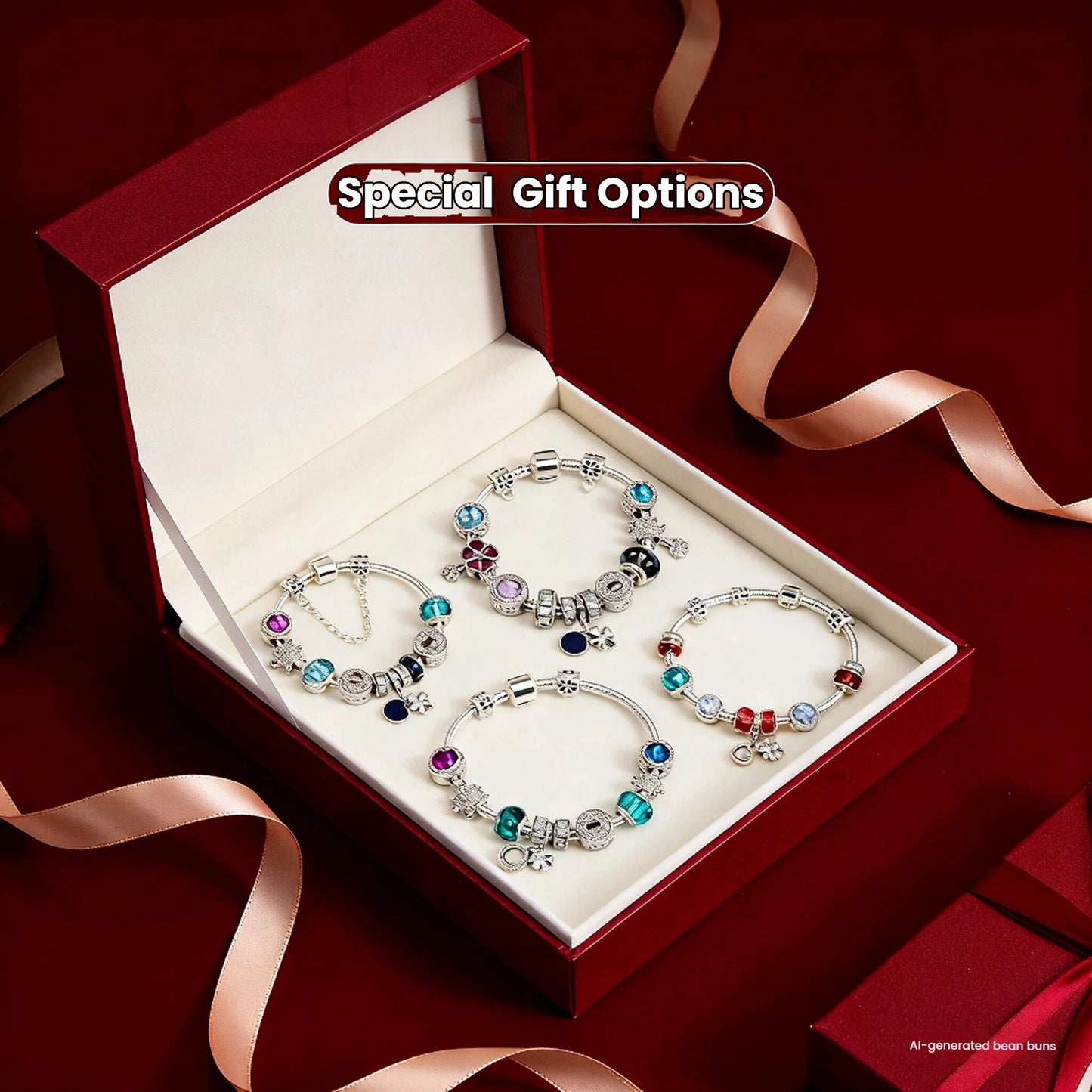 Combo Deal: Tortoise Bead, Purple Floral, Blue Starry Sky Bracelets - Mix & Match(double-19cm)