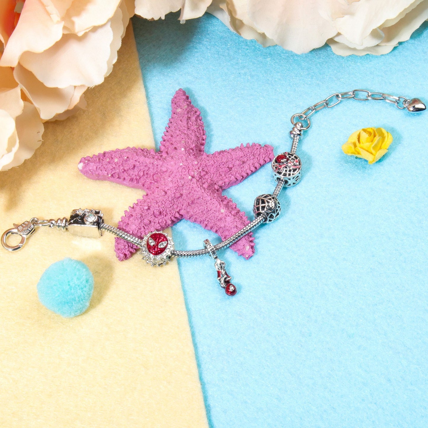 Cartoon Punk Spider-Man Themed Rhinestone Bracele(20cm)