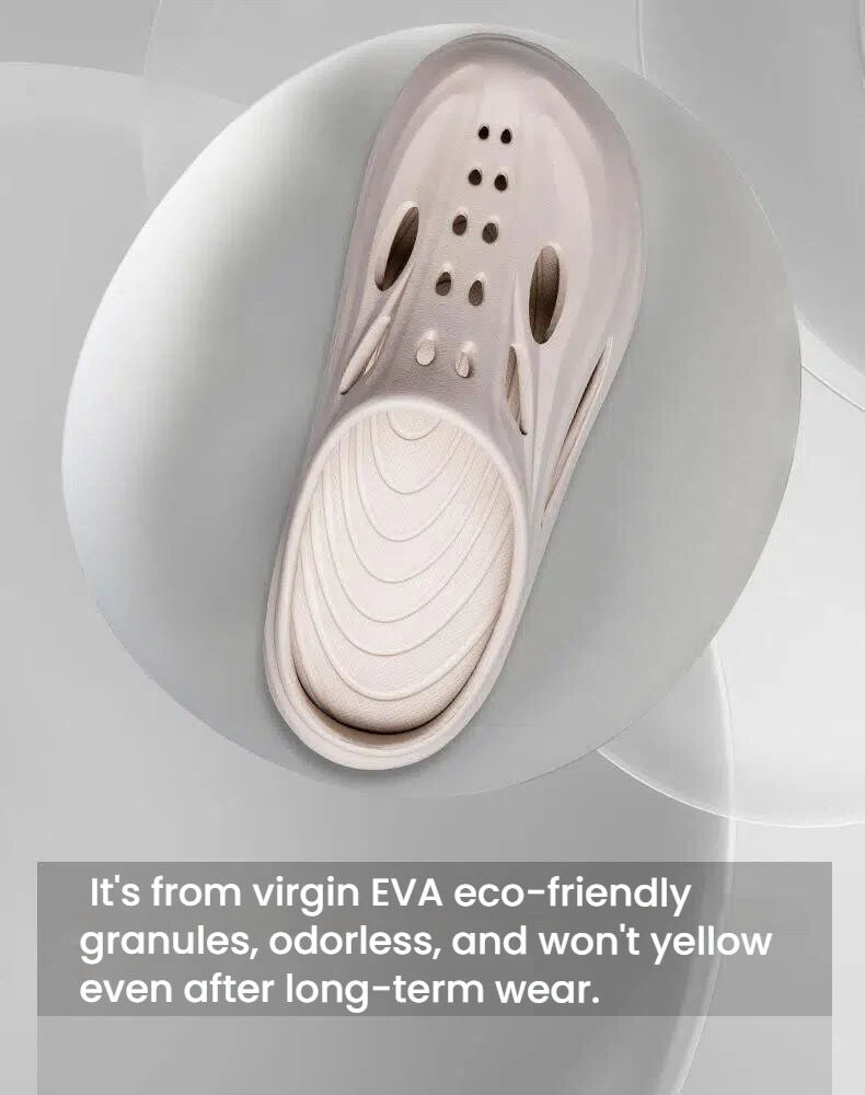 Men's Summer EVA Crocs with 3 Color Options - Breathable, Non-Slip, Comfortable Beach & Casual Sandals(white-43.5-44)