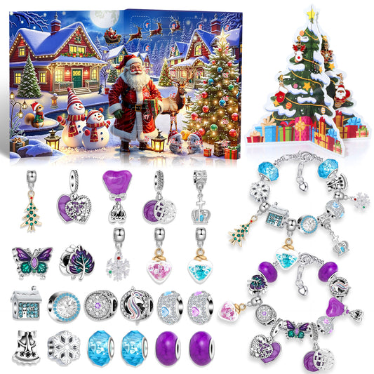 Christmas DIY Jewelry & Craft Advent Calendar(M-34,20*17*1.3cm)