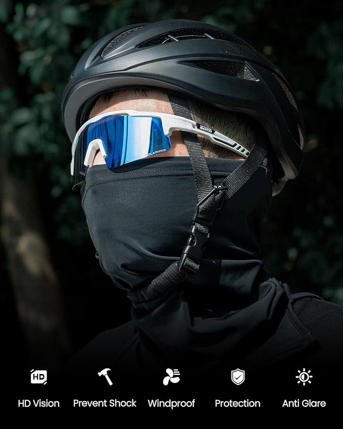 OutdoorMaster Hawk II Polarized Sports Sunglasses for Men Women, TAC 100% UV400 Protection TR90 Frame Cycling Sunglasses, Baseball Running Fishing Golf Glasses