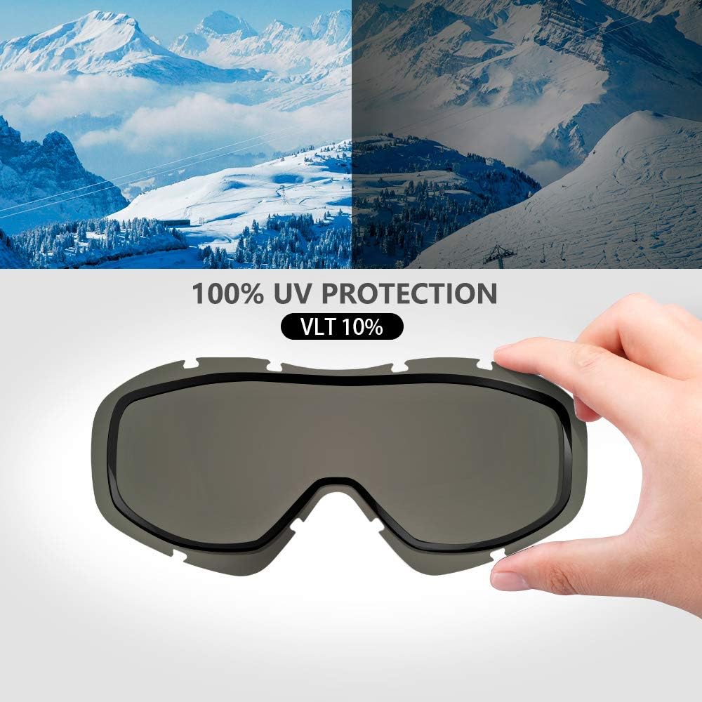 OutdoorMaster OTG Ski Goggles - Over Glasses Ski/Snowboard Goggles for Men, Women & Youth - 100% UV Protection--OM-5