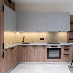 Dimmable Led Under Cabinet Lighting Bar Linkable Kits with Rocker Switch Under Counter Kitchen,Showcase,Shelf Lighting(3 Panel Kits Warm White)