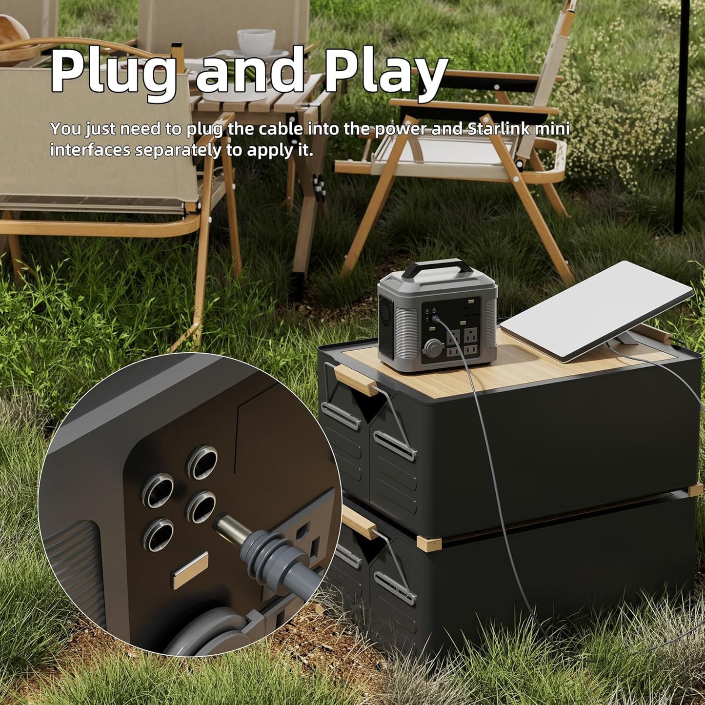 Starlink Power Cable   5521 DC to DC Power Cord 65.5FT/20M