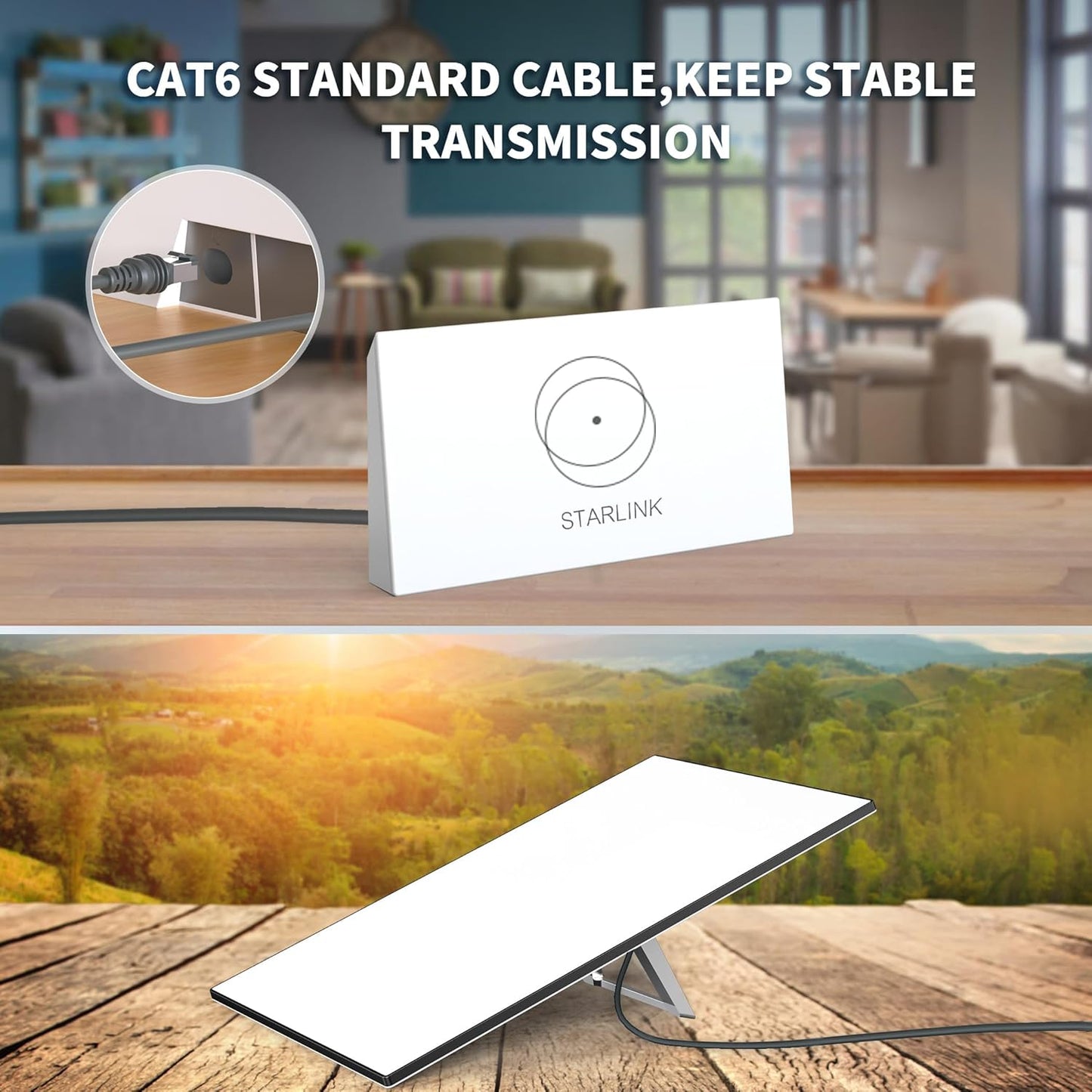 Starlink Gen 3 Ethernet Cable 33FT/ 10M Cable, Waterproof, Grey